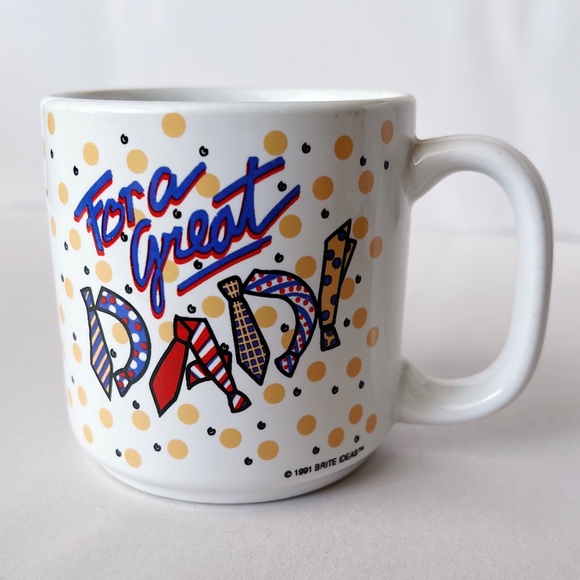 Vintage 1990s For a Great Dad Mug Fathers Day - Picture 2 of 8